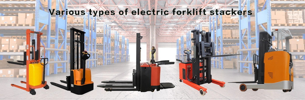 Full Electric Stacker Pallet 1500kg Hydraulic Walkie Stacker Forklift